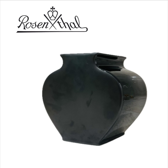 ROSENTHAL Vase Porcelain Black Tadao Amano "Sakura" Studio-Linie Modern - Picture 1 of 4